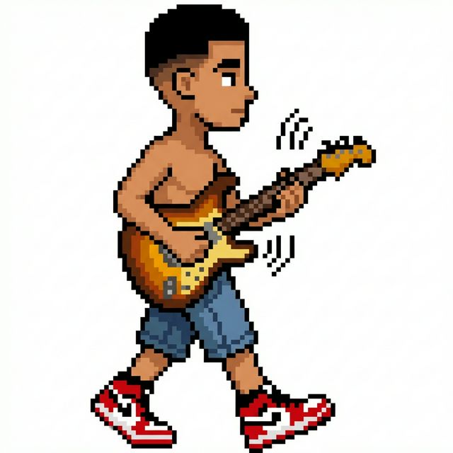 Mixed Taper Guitarist